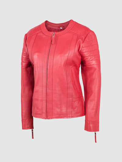 Street Fashion Sheepskin Leather Women Designer Jacket