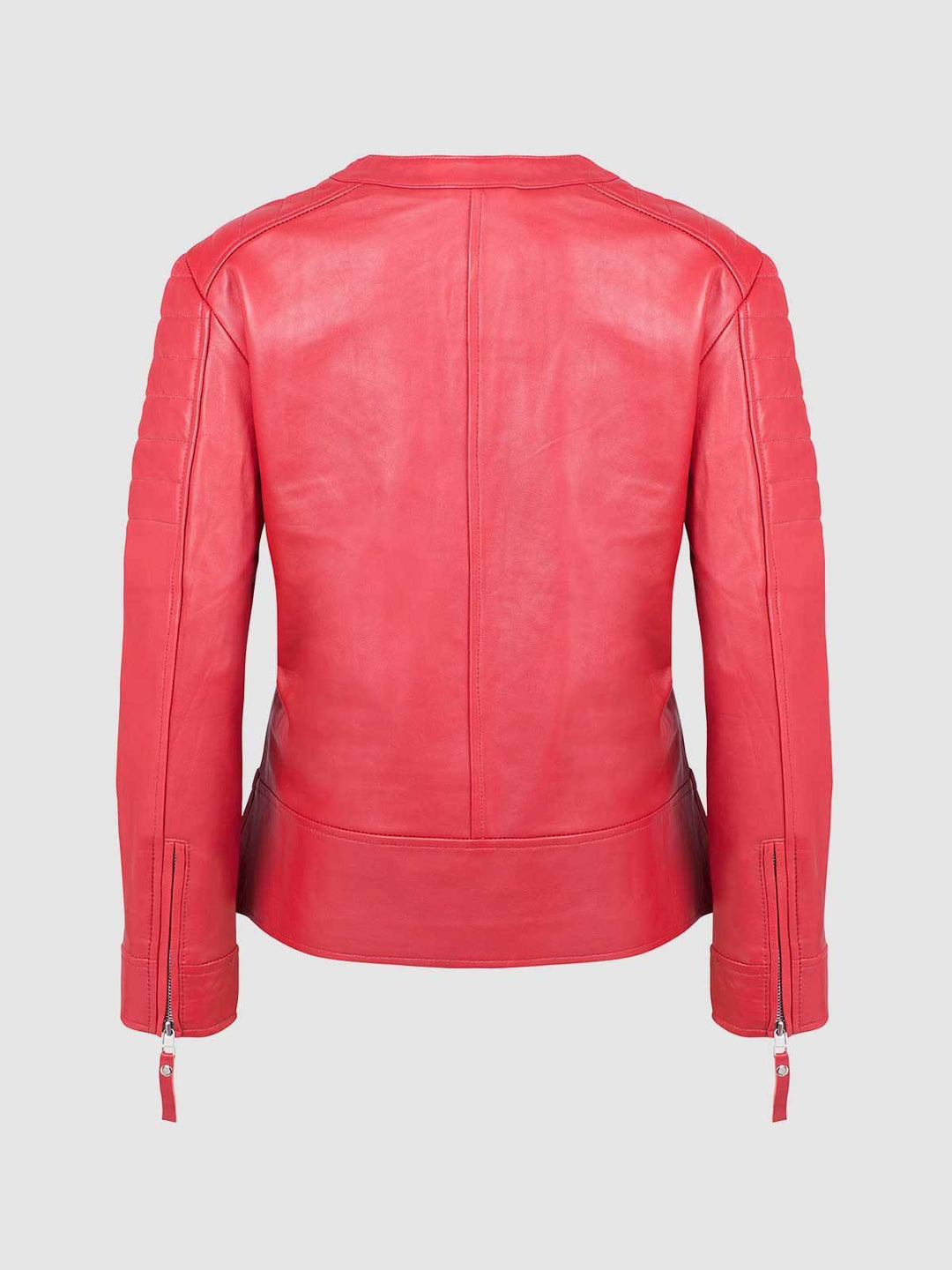 Street Fashion Sheepskin Leather Women Designer Jacket - Leather Jacket Master