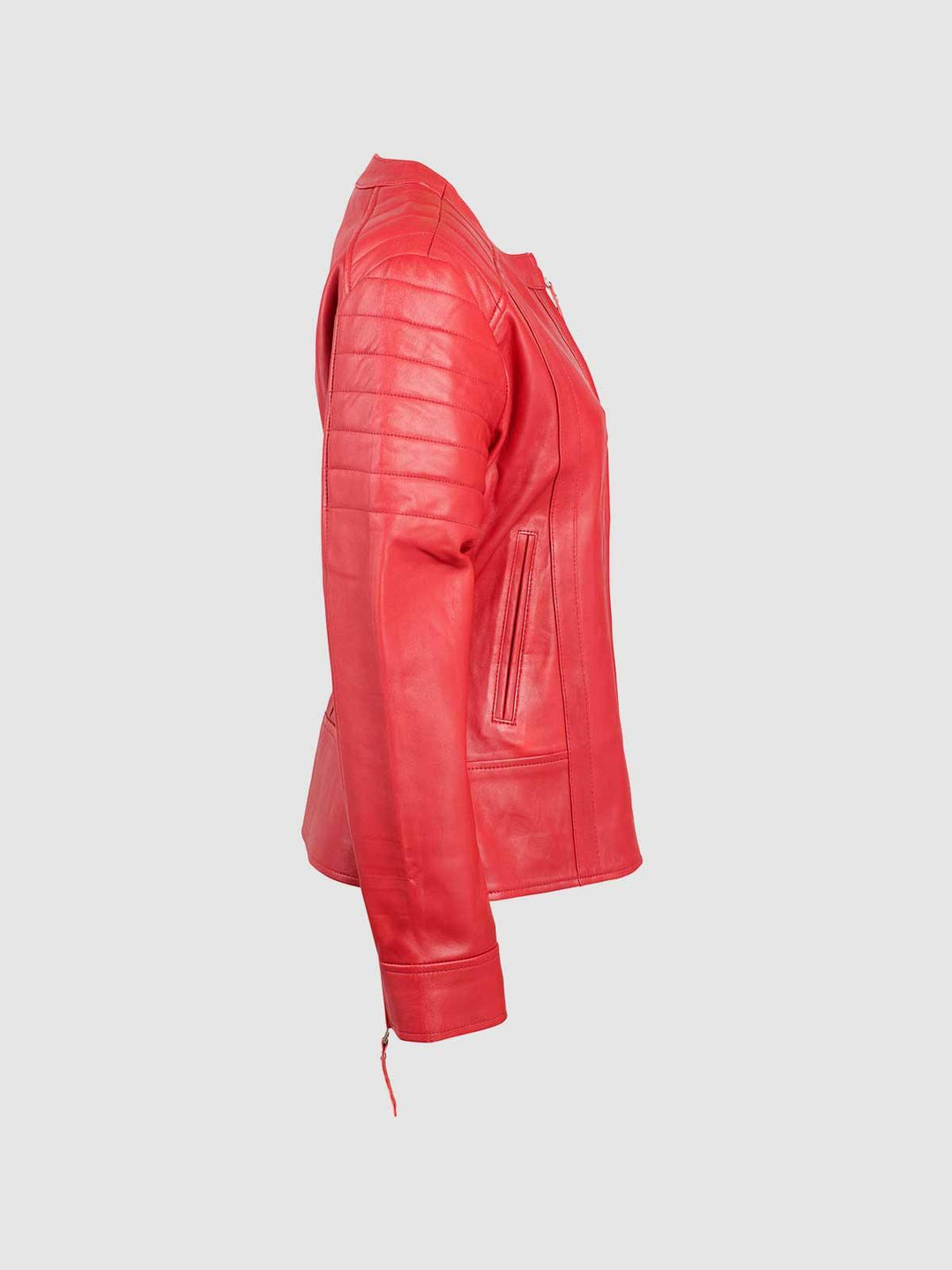 Street Fashion Sheepskin Leather Women Designer Jacket - Leather Jacket Master
