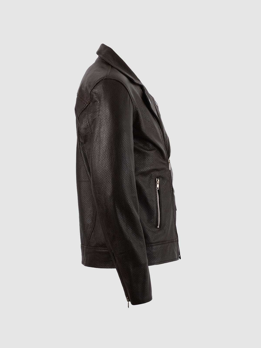 Men's Perforated Leather Jacket | Leather Jacket Master