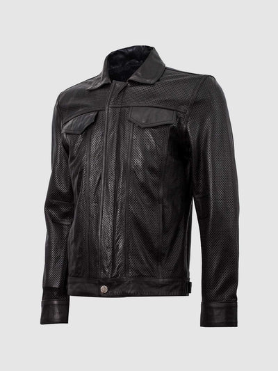 Men's Summer Leather Motorcycle Jacket