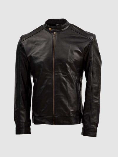 Men's Cafe Racer Leather Jacket