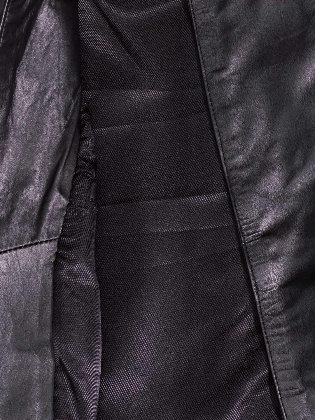 Women's Collarless Leather Jacket | Leather Jacket Master