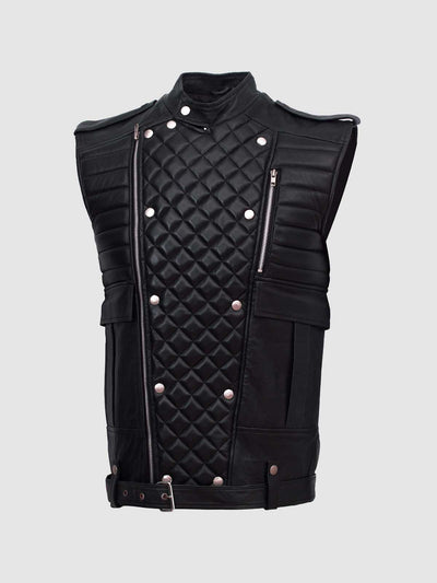 Men's Leather Motorcycle Vest