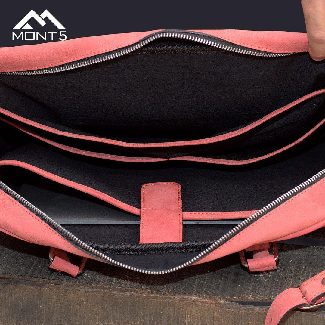 MONT5 Utror Women Crossbody Pink Leather Shoulder Bag - Leather Jacket Shop