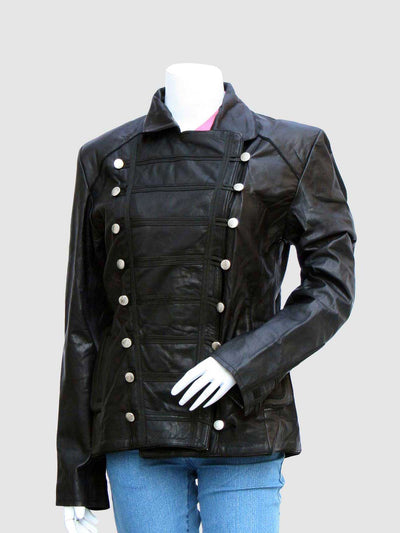 Women's Military Leather Jacket