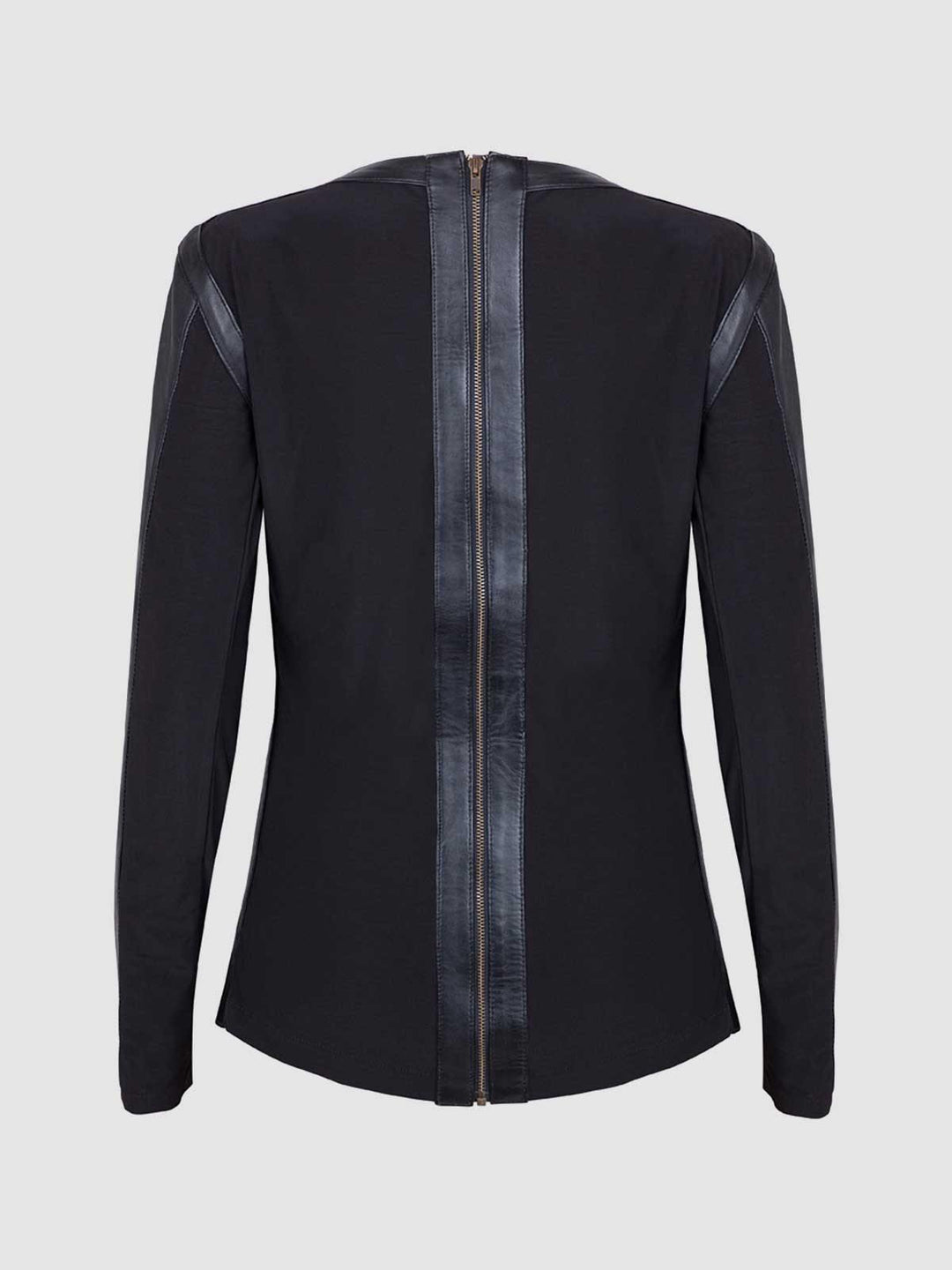 Women Black Collarless Leather Shirt Jacket - Leather Jacket Master