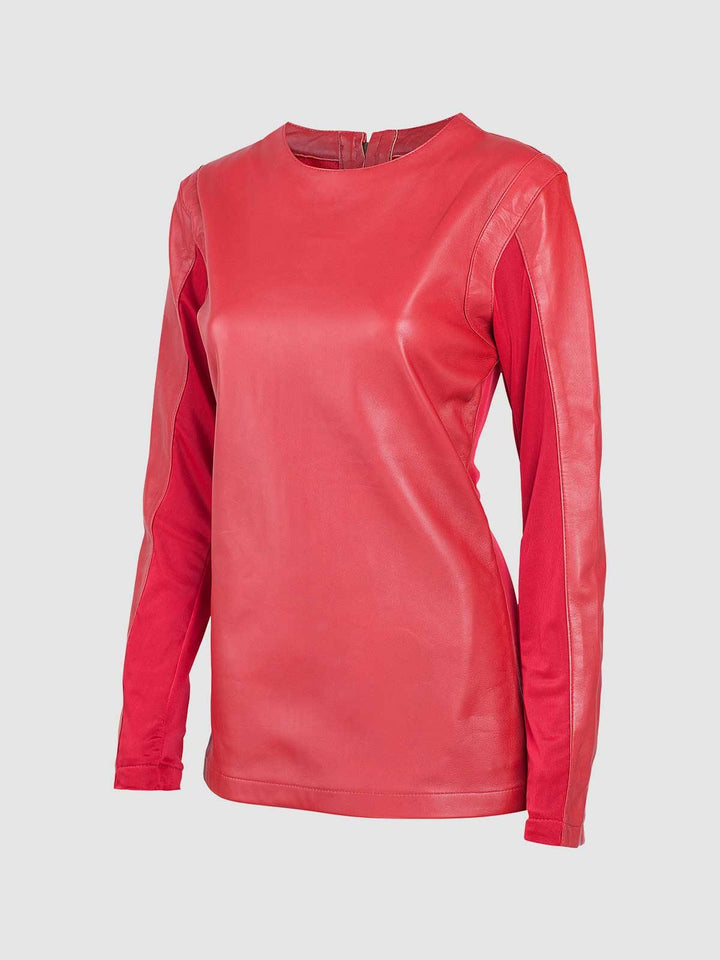 Women Black Collarless Leather Shirt Jacket - Leather Jacket Master