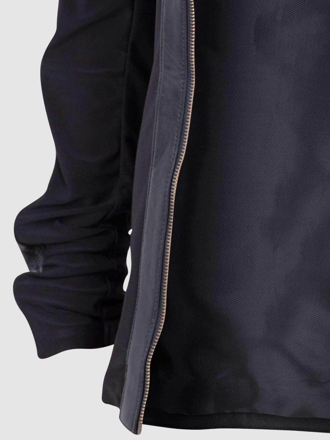 Women Black Collarless Leather Shirt Jacket - Leather Jacket Master