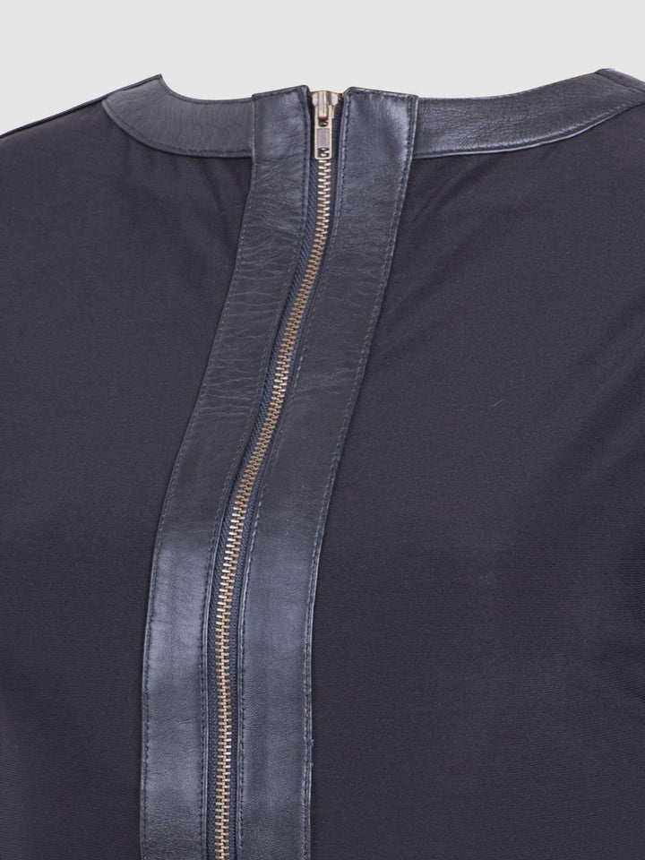Women Black Collarless Leather Shirt Jacket - Leather Jacket Master