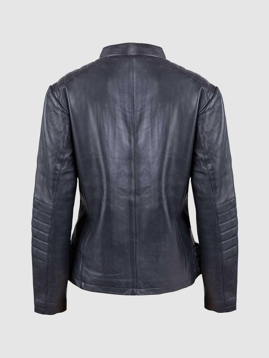 Women Quilted Moto Racer Sheep Leather Jacket - Leather Jacket Master