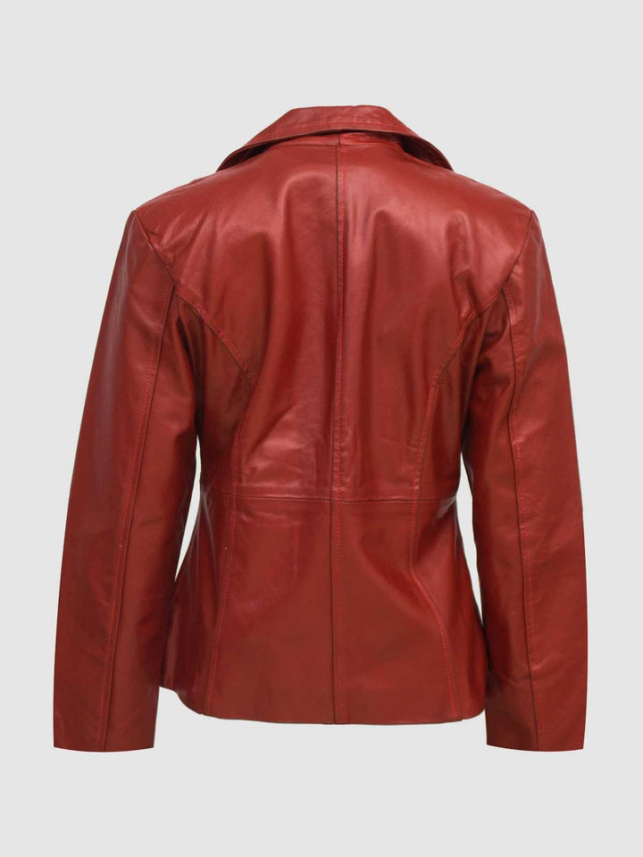 Zipper Leather Biker Coat