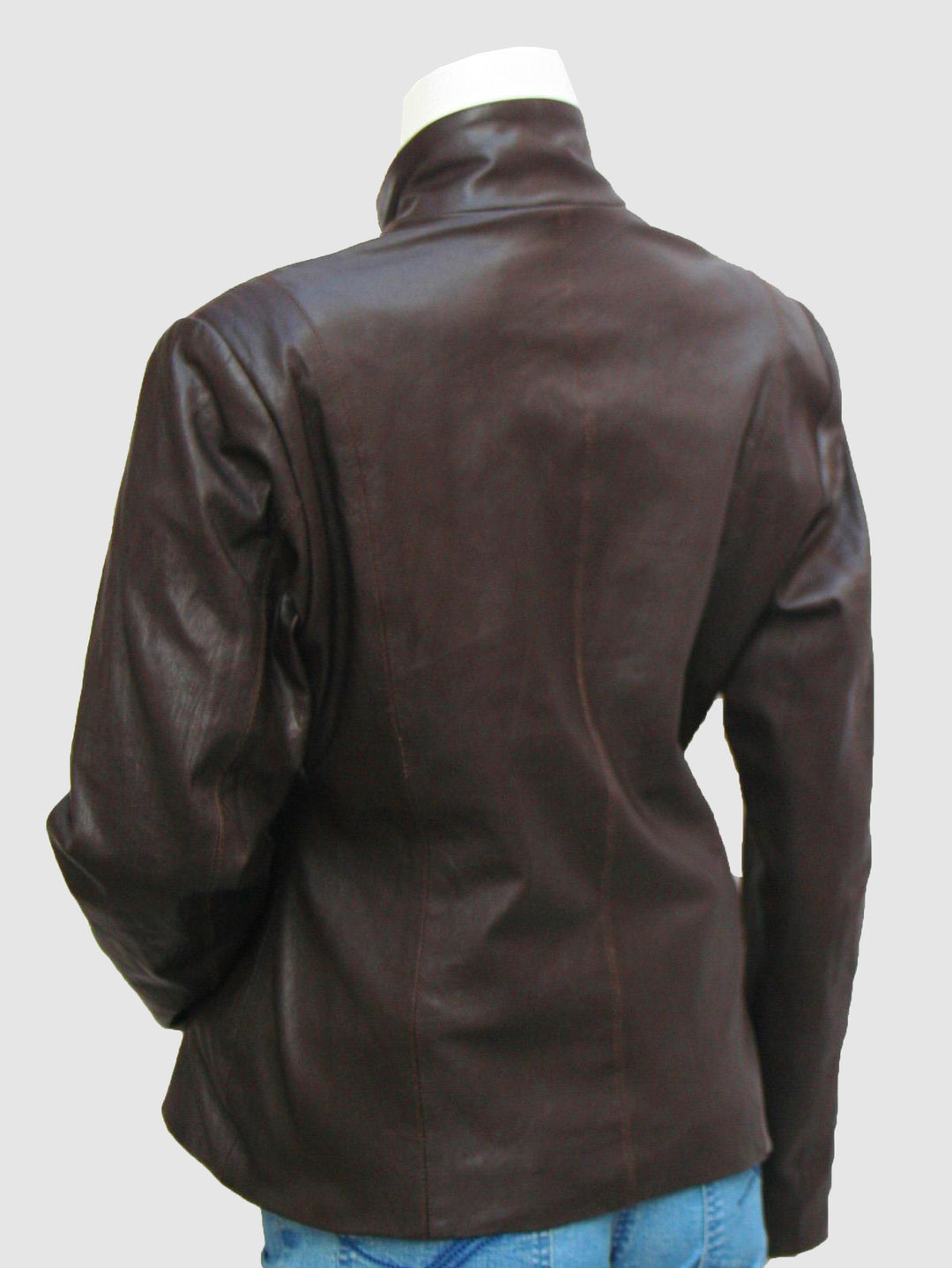 Brown &amp; White Leather Jacket