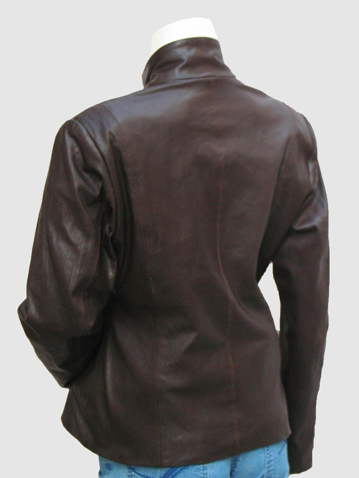 Brown &amp; White Leather Jacket